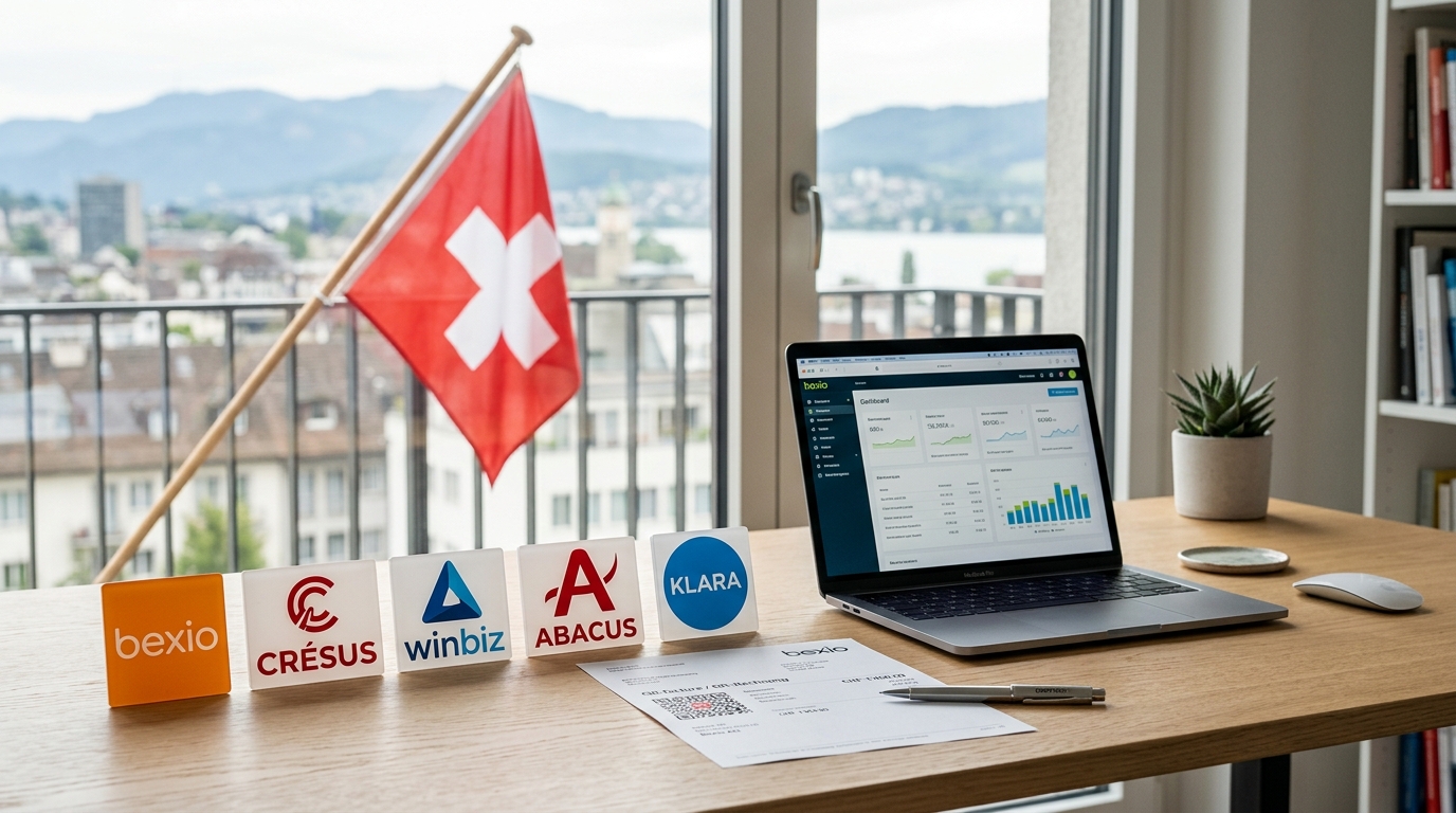 Logiciel comptabilité suisse : comparatif 2026 — Bexio, Crésus, Winbiz, Abacus, KLARA, lequel pour quelle PME