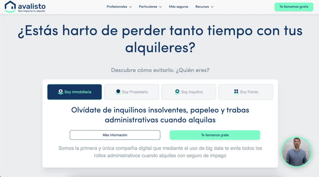 Imagen web Avalisto