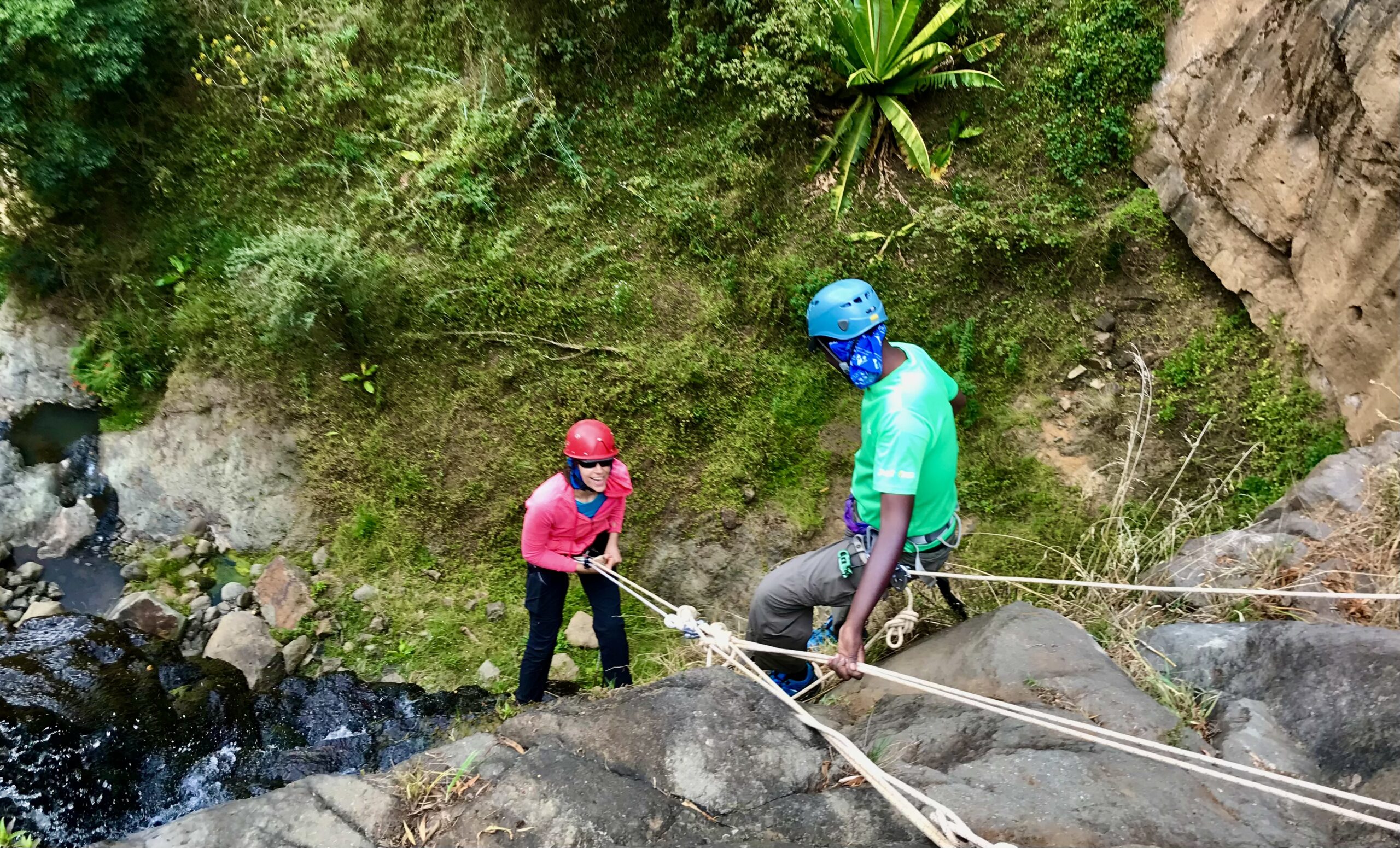 Abseiling at Kijabe