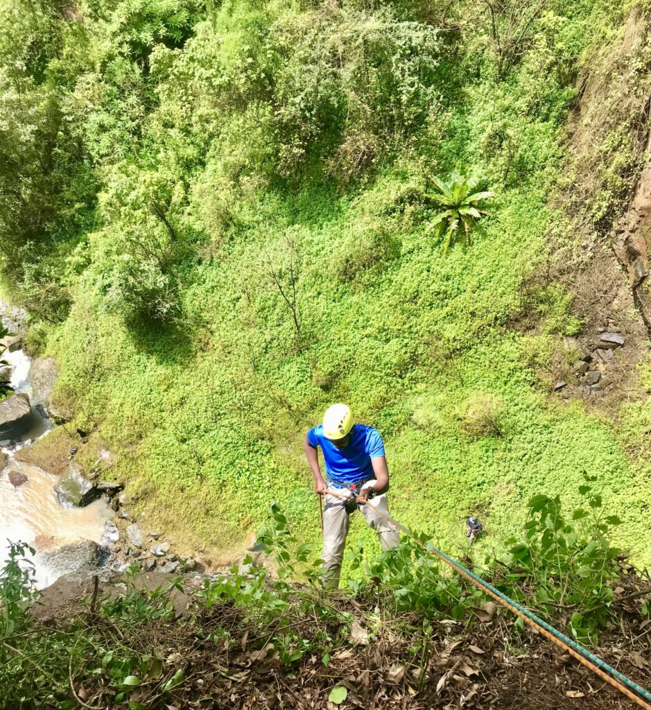 Abseiling at Kijabe