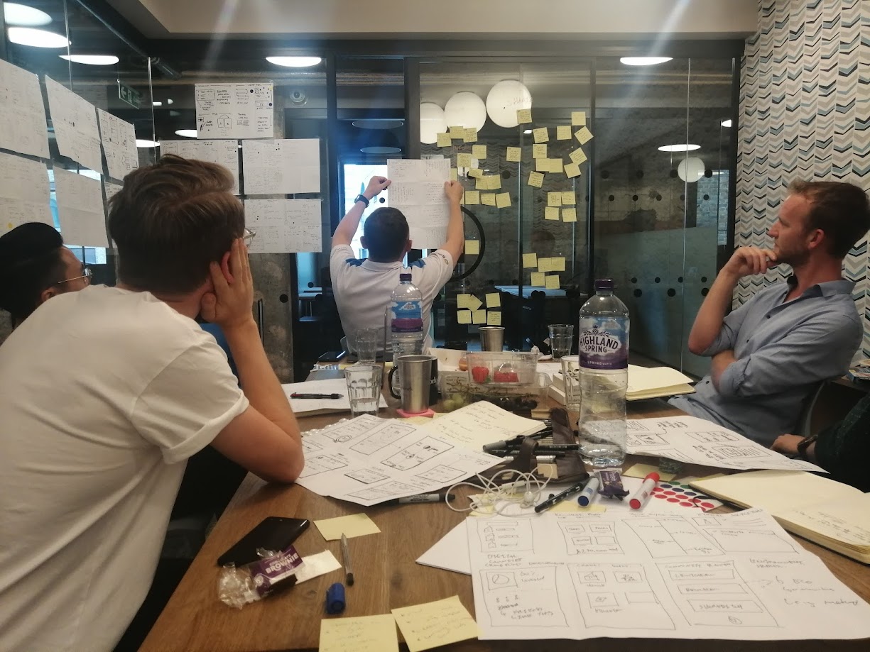 Diagram of a detailed customer journey map for a new point-of-sale financing product.