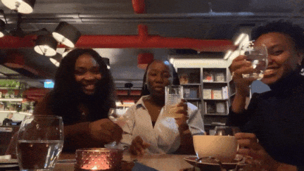 A visual presentation of people having fun