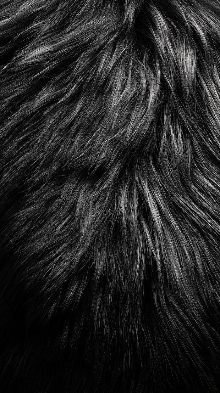 Fur-like black texture