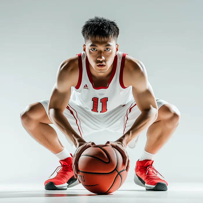 Young Asian basketball player