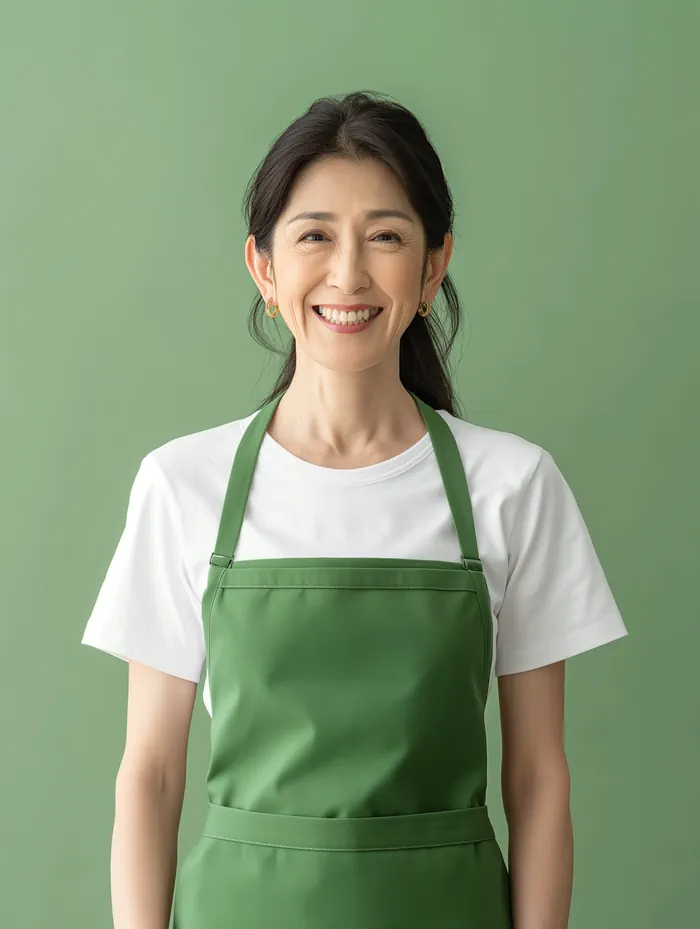 Woman wearing apron