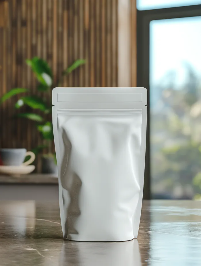 Mockup of white Stand Up Pouch
