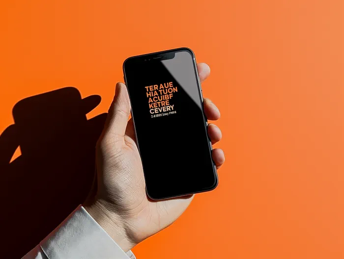 Hand holding an iPhone