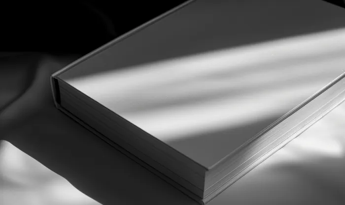 White hardcover book