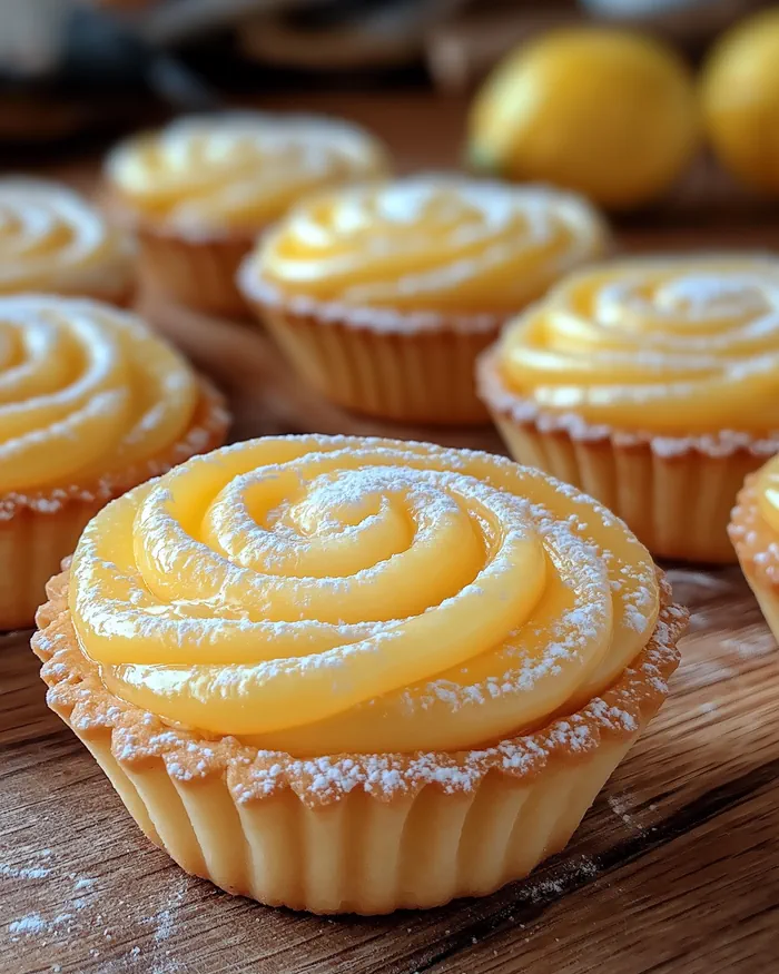 Freshly baked lemon cupcakes