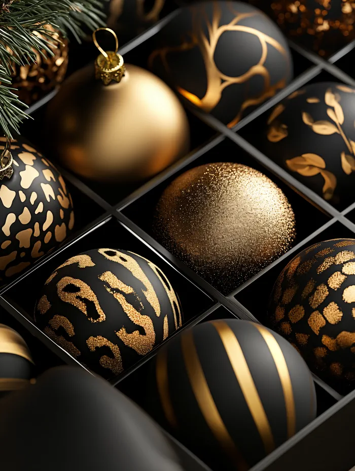 Gold Christmas ornaments