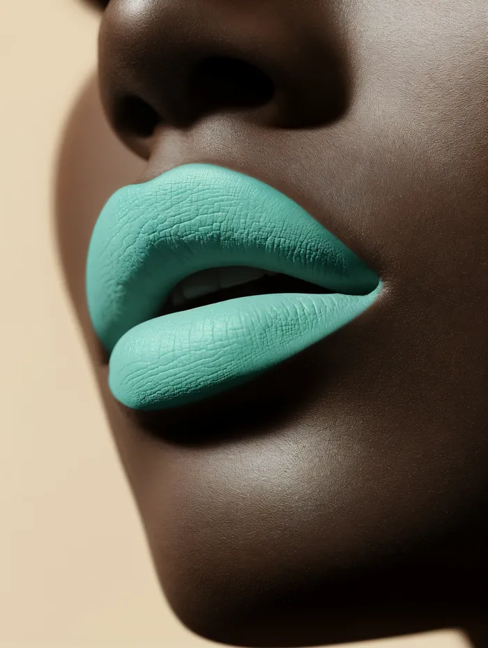 Aqua green lipstick