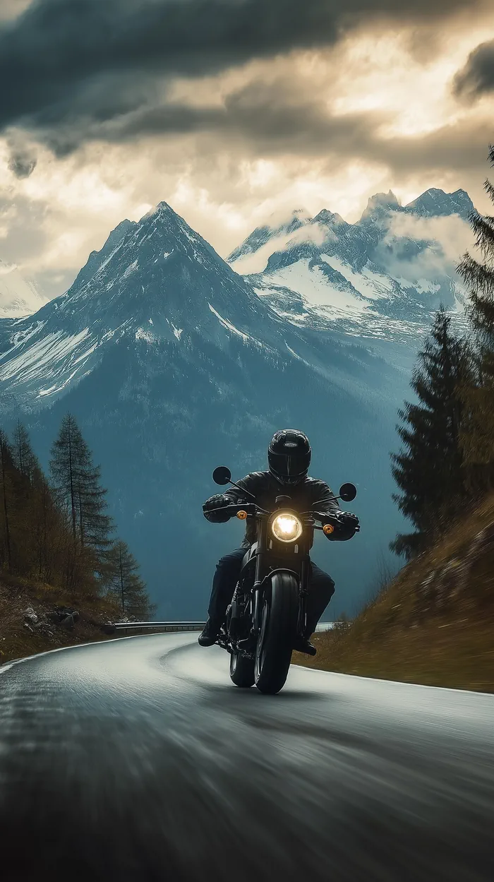 Motorcycle speeding through the roads