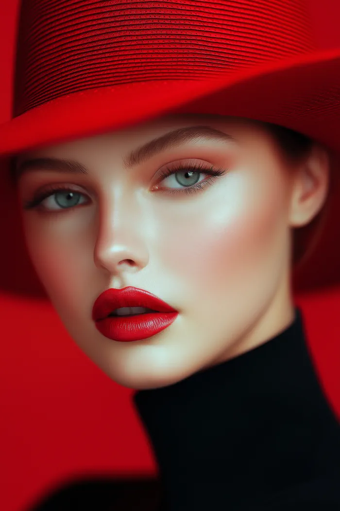 Red Female Portrait