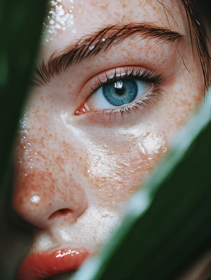 Close up blue eye