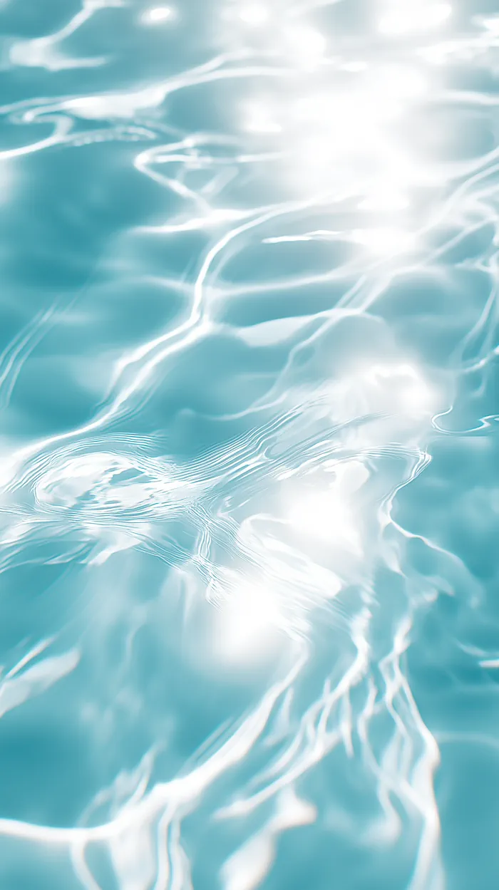 Light blue water in a swimming pool