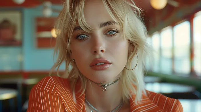 Blonde girl cinematic