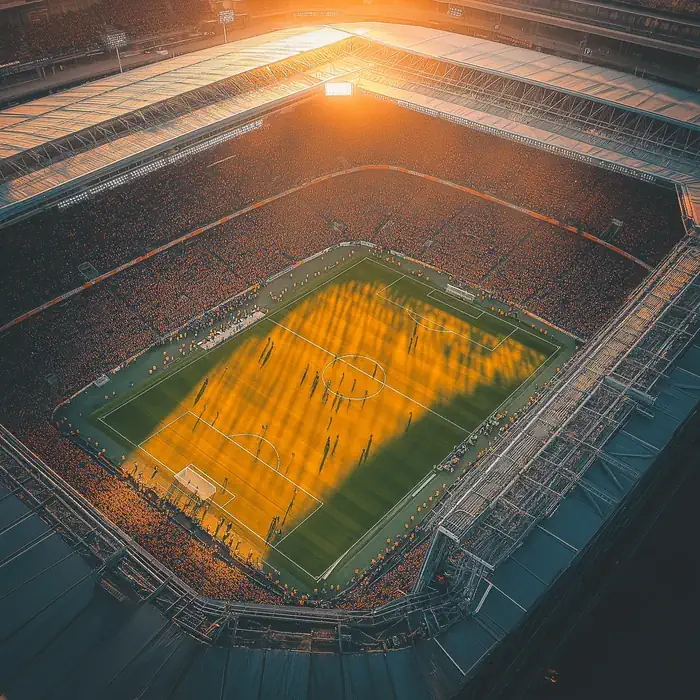 Football stadium seen from above