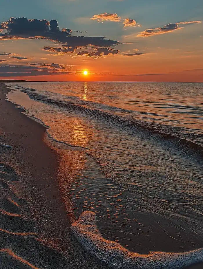 Seascape at sunset