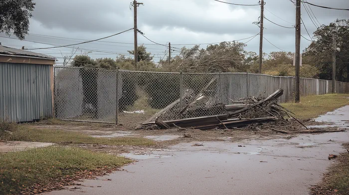 Street after a hurricane