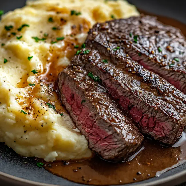 Steak and mashed potatoes