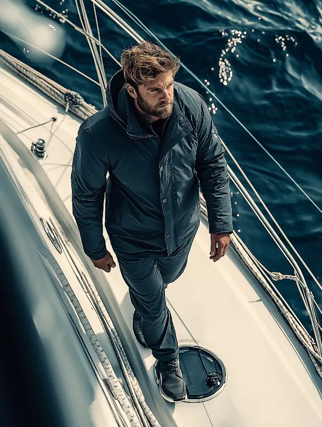 Man on a sailing vessel