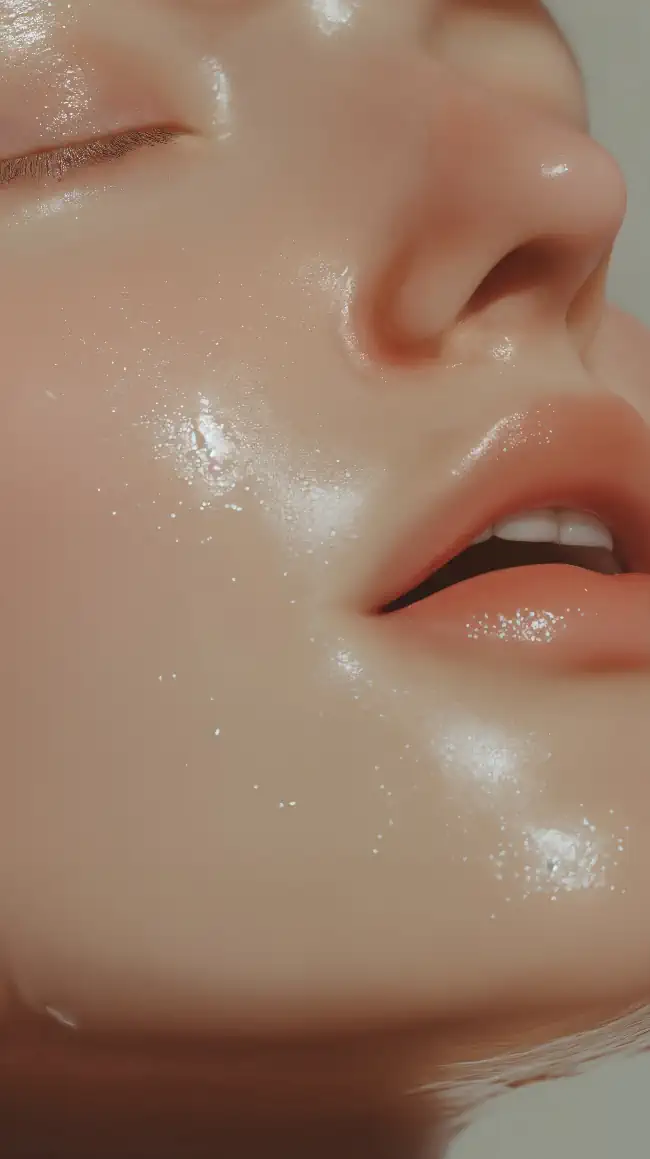 Close-up of a woman's skin