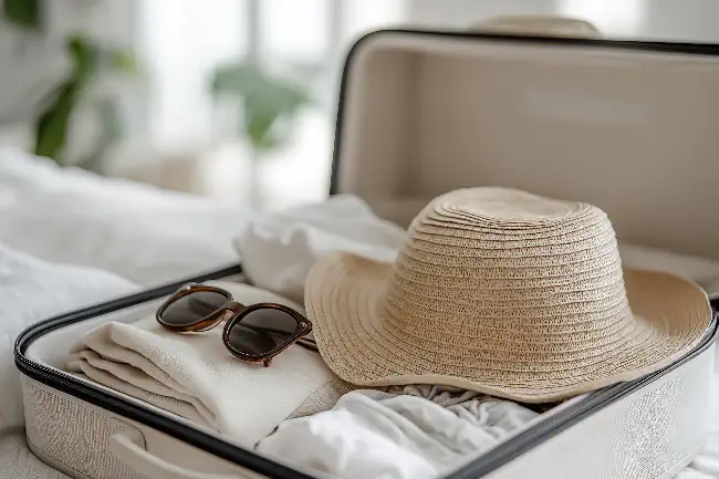 Opened suitcase