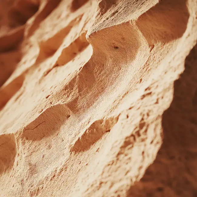 Terracotta coloured sand
