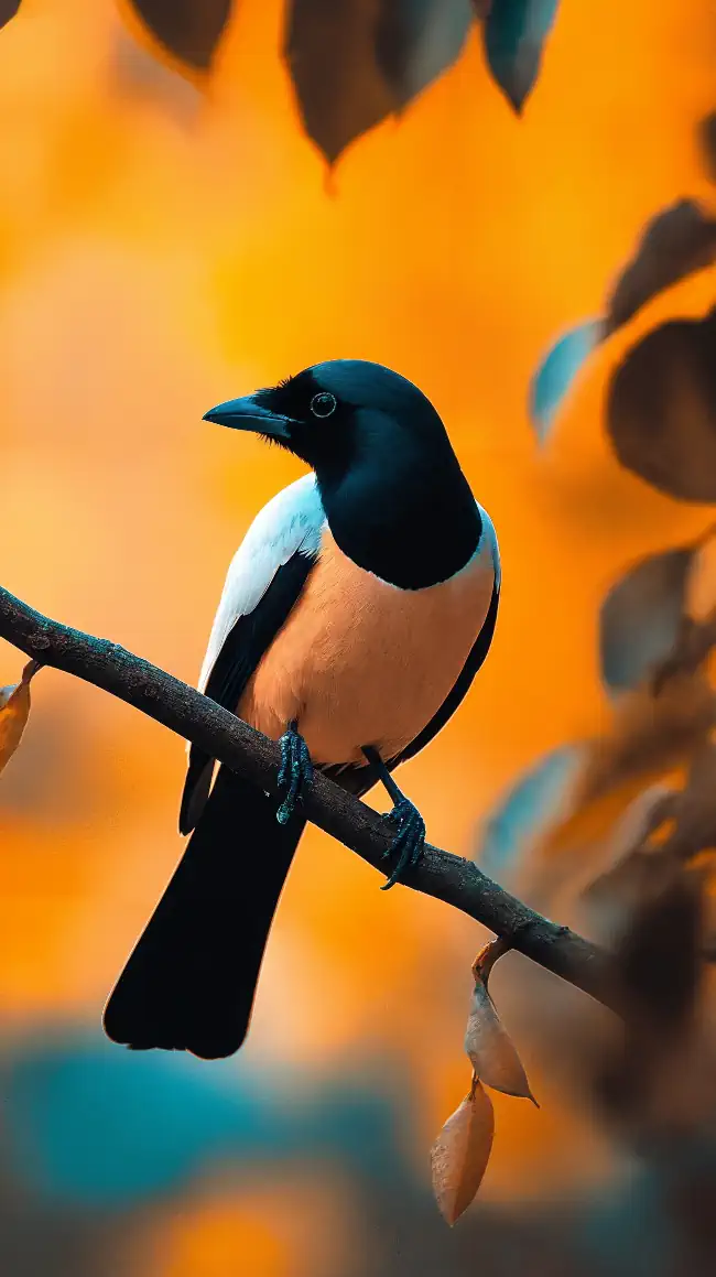 Magpie on a branch