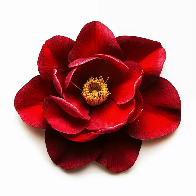 Red camellia flower 