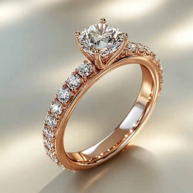 Rose gold engagement ring 2