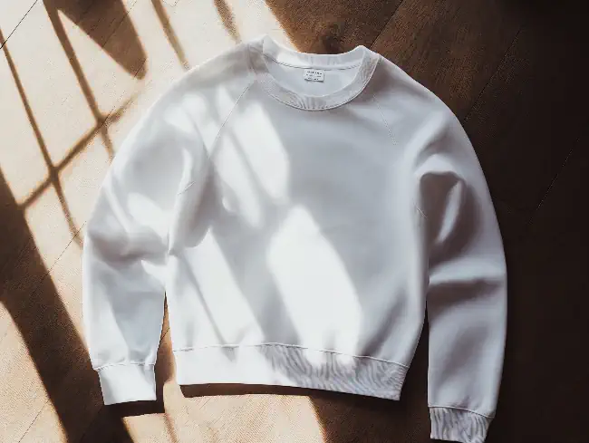 Plain white sweatshirt mockup
