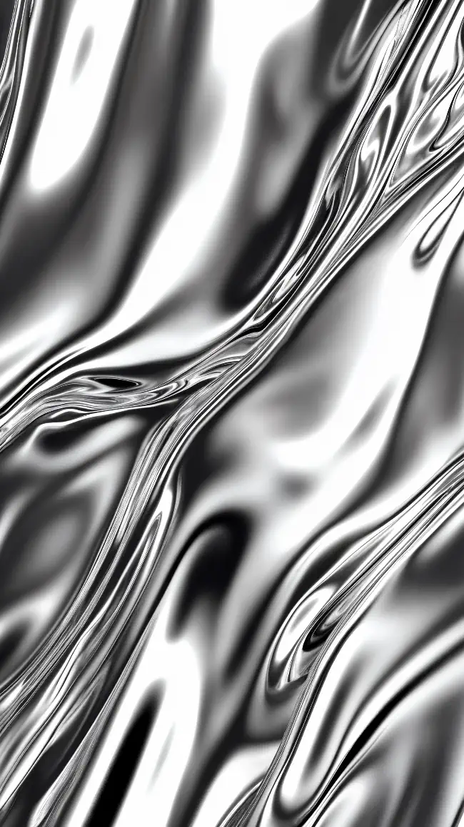 Abstract flowing metallic substance