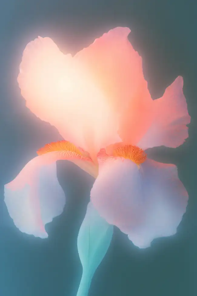 Ethereal iris flower