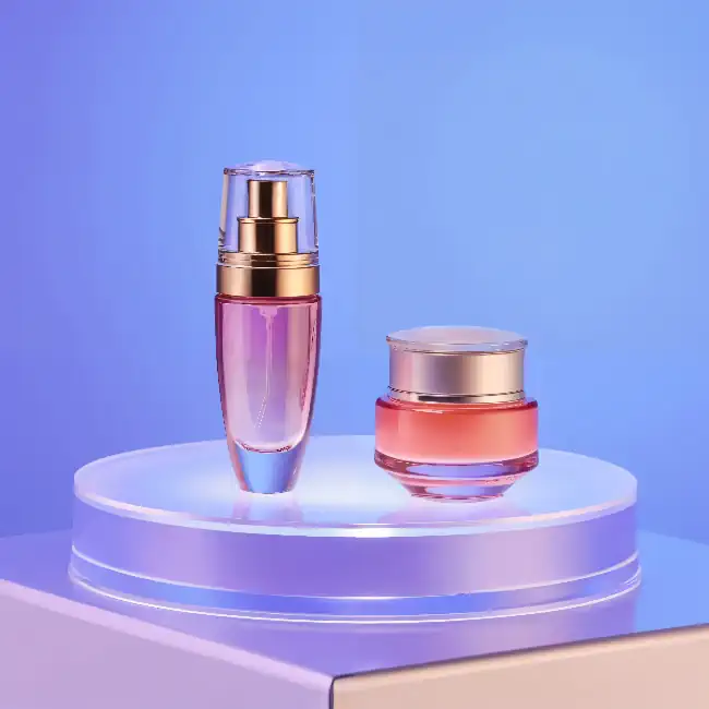 A serum and a cream