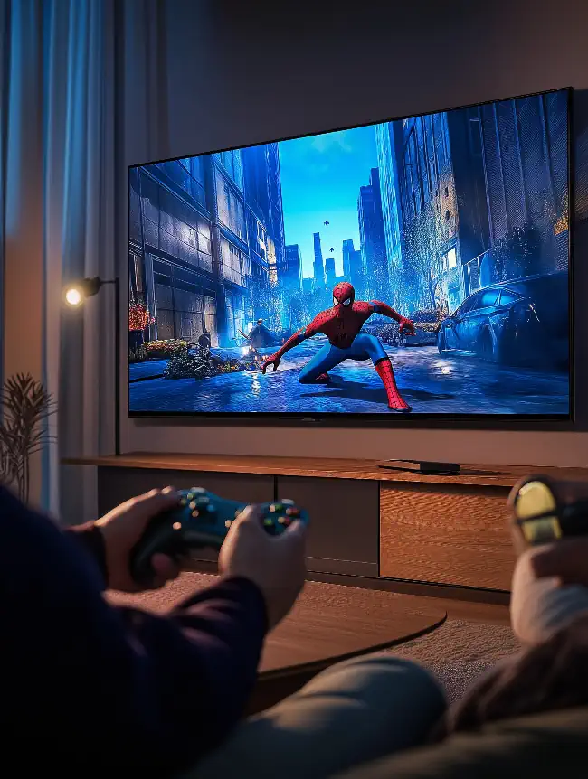 A person playing a video game