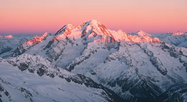 Aerial view of mountain at sunset 3