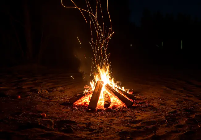 Bonfire at night