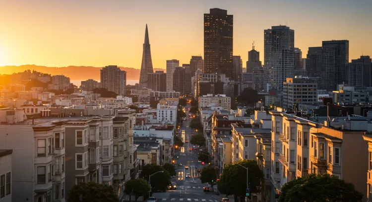 Sundown over San Francisco