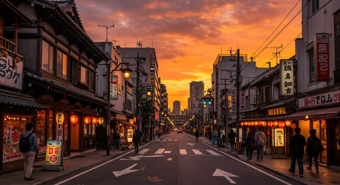Japan golden hour