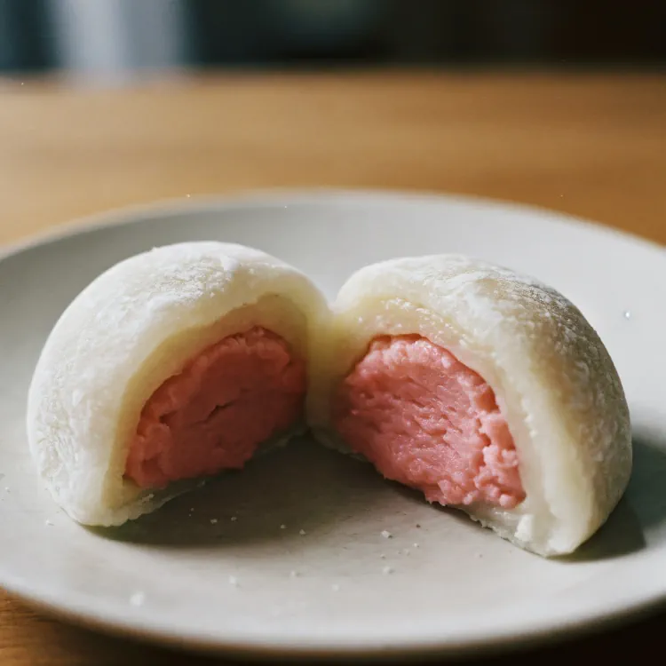 Japanese mochi with red bean paste