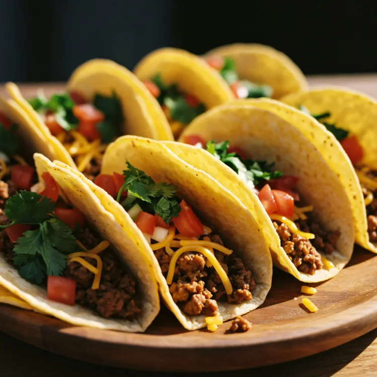 Tacos with ground beef
