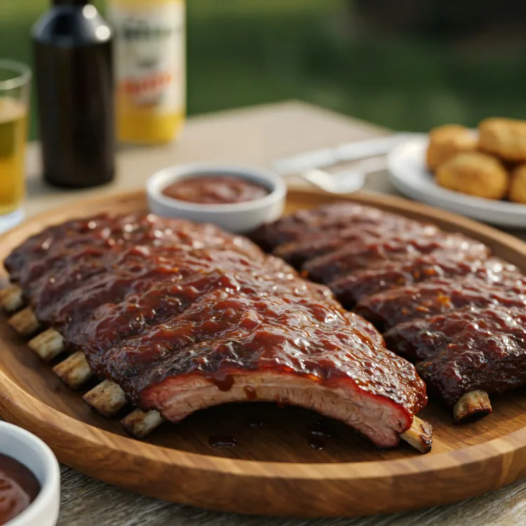 Wooden plate with RIBs