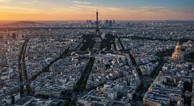 Paris at golden hour