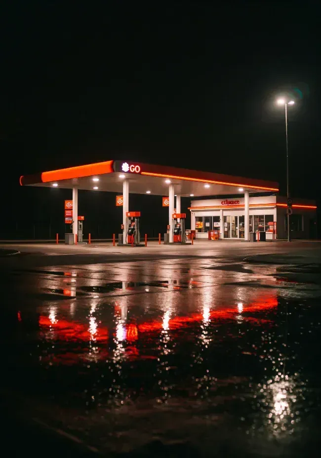 Gas station at night 3