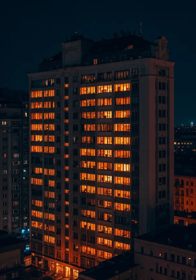 Apartment Building at night 2