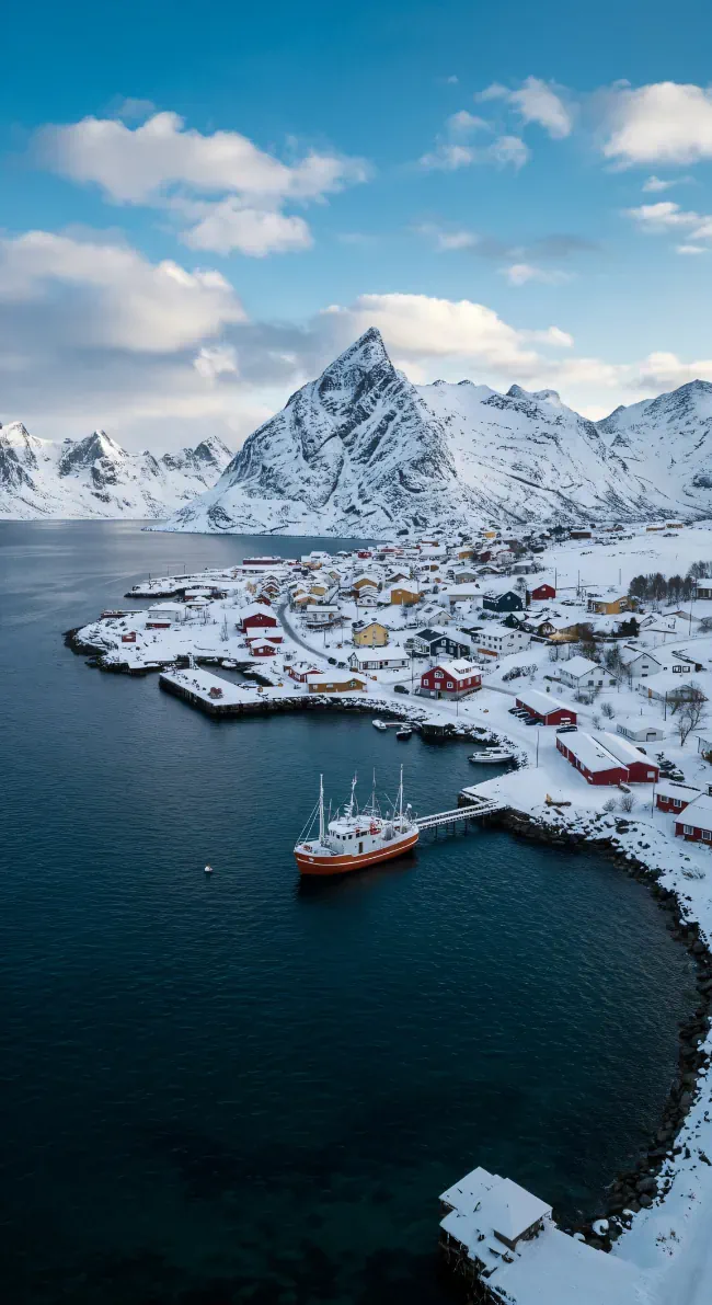 Arctic Town and Snowy Peaks 3