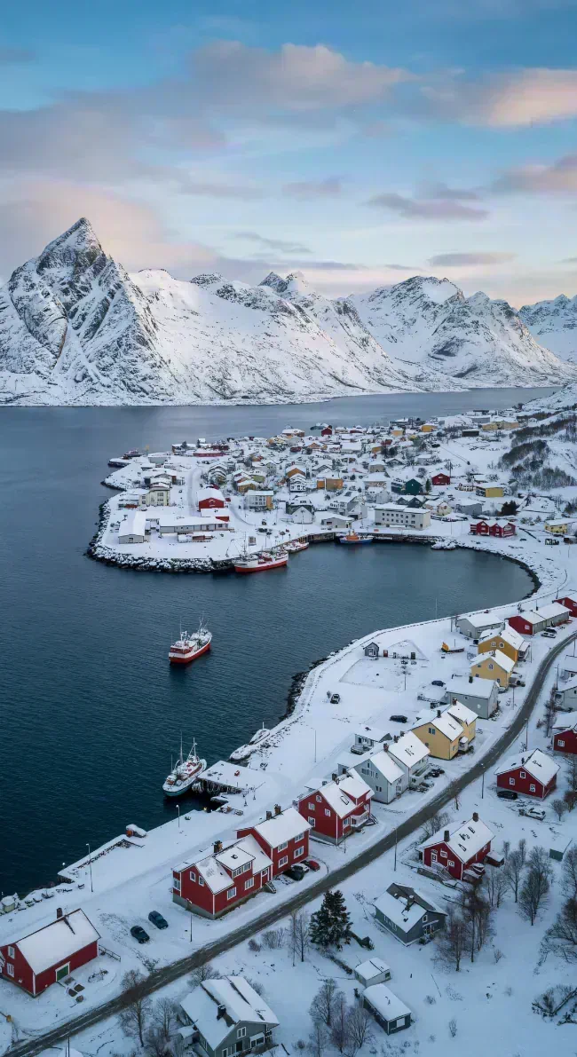 Arctic Town and Snowy Peaks 2