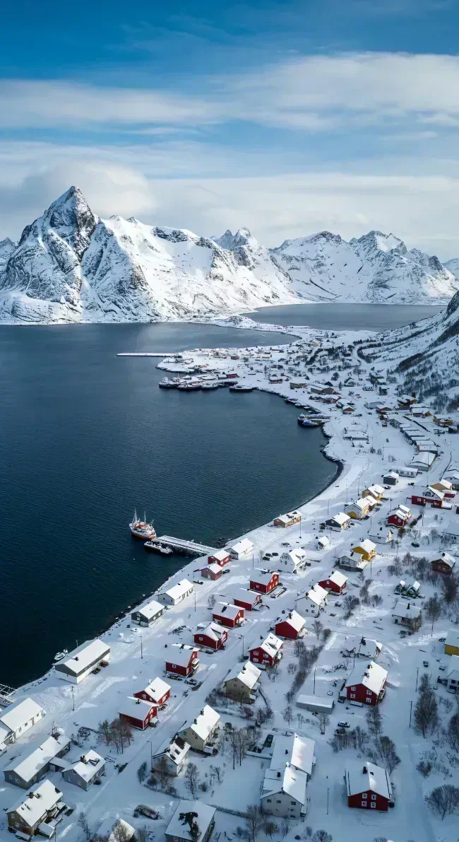 Arctic Town and Snowy Peaks 4