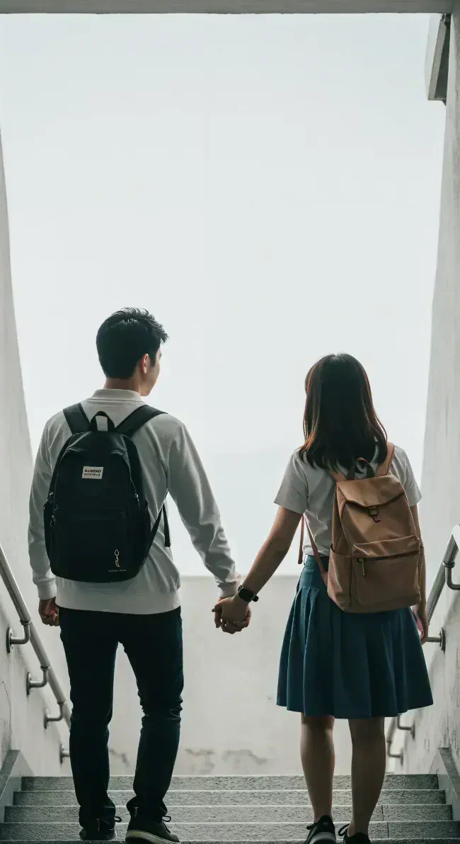 Couple Walk Holding Hands
